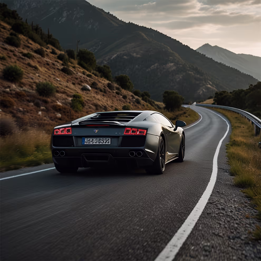 Lamborghini in showroom